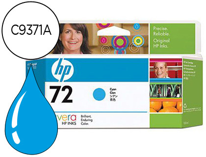 HP ( HEWLETT PACKARD ) - Cartuchos ORIGINALES Inyección De Tinta 72 Cyan (Ref.C9371A)