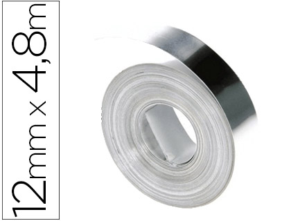 DYMO - CINTA ALUMINIO 12MM X 4,8MT SIN ADHESIVO PARA ROTULADORA (Ref.31000)