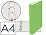 EXACOMPTA - CARPETA DE 4 ANILLAS 30MM REDONDAS DIN A4 Cartón FORRADO VERDE ANIS (Ref.51473E)