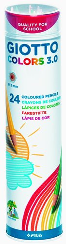 GIOTTO - Bote metálico 12 lápices de colores mina Ø3,0mm. Colors 3.0 (Ref.277000)
