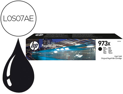HP ( HEWLETT PACKARD ) - 973X High Yield Black ORIGINALES PageWide Cartridge () (Ref.L0S07AE)