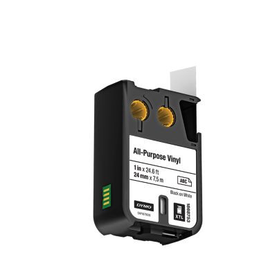 DYMO - Cinta XTL VINILO MULTIUSOS INTERIORES Y EXTERIORES 24MM NEGRO/BLANCO (Ref.1868753)