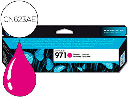 HP ( HEWLETT PACKARD ) - Cartuchos ORIGINALES Inyección De Tinta 971 Magenta (Ref.CN623AE)