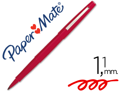 PAPER MATE - Rotulador Punta de Fibra Flair Rojo Trazo 0,8 mm (Ref.S0190993)