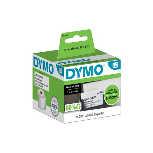DYMO - Cintas LW Rotulacion 89X51 300 ud Termica (Ref.S0929100)