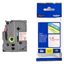 BROTHER - Cinta Rotuladora LAMINADA RD/WH 8M 18MM (Ref.TZE242)