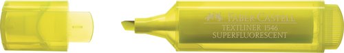 FABER CASTELL - Marcador fluorescente TEXTLINER cuerpo traslucido amarillo (Ref.154607)