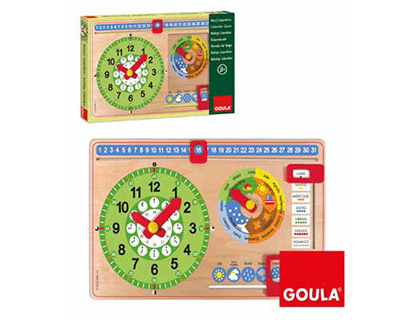 GOULA - JUEGO DIDACTICO RELOJ CALENDARIO CASTELLANO (Ref.51315)