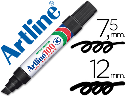 ARTLINE - ROTULADOR MARCADOR PERMANENTE 100 NEGRO -PUNTA BISELADA (Ref.100-N)