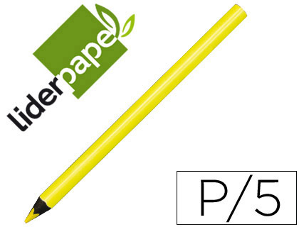 LIDERPAPEL - LAPICES DE COLORES JUMBO NEON AMARILLO (Ref.LN04)