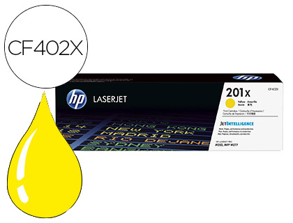 HP ( HEWLETT PACKARD ) - Toner Laser ORIGINALES ORIGINALES 201X alta capacidad amarillo () (Ref.CF402X)