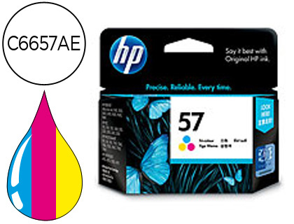 HP ( HEWLETT PACKARD ) - Cartuchos ORIGINALES Inyección De Tinta 57 Tricolor (Ref.C6657AE#ABE)