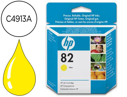 HP ( HEWLETT PACKARD ) - Cartuchos ORIGINALES Inyección De Tinta 82 Amarillo (Ref.C4913A)