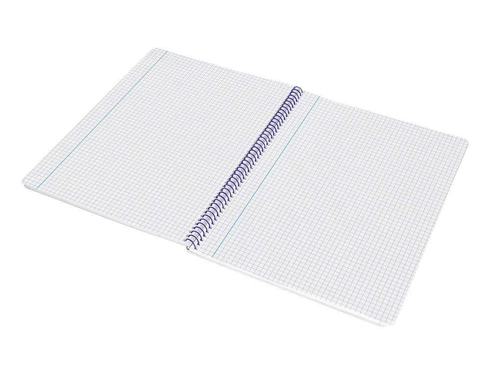 LIDERPAPEL - Cuaderno espiral folio smart tapa blanda 80h 60gr cuadro 4mm con margen color amarillo (Ref. BF93)