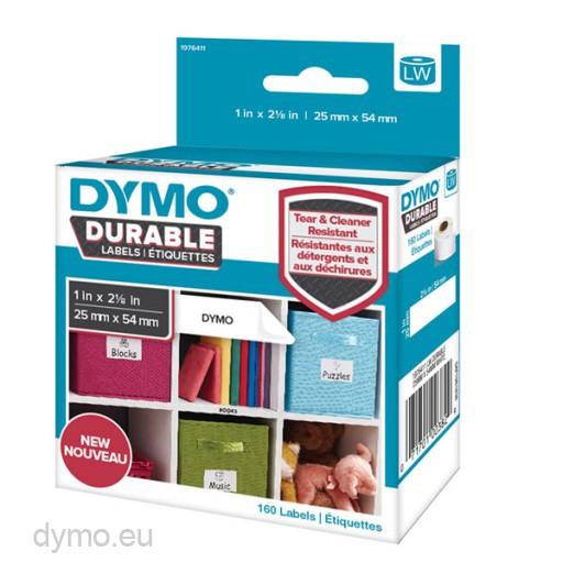 DYMO - Caja 160 Etiquetas LW durable en polipropileno. 25mmx54mm (Ref.1976411)