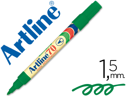 ARTLINE - ROTULADOR MARCADOR PERMANENTE ERDE -PUNTA REDONDA 1.5 MM -PAPEL METAL Y CRISTAL (Ref.EK-70 V)
