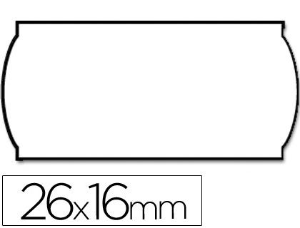 METO - ETIQUETAS ONDULADAS 26 X 16 MM LISA REMOVIBLE BL. -ROLLO 1200 ETIQUETAS (Ref.8598104)