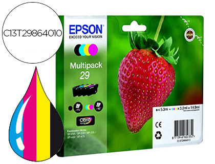EPSON - Cartuchos ORIGINALES Inyección De Tinta INY PK-4 CMAN 29 (Ref.C13T29864012)