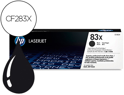 HP ( HEWLETT PACKARD ) - Toner Laser ORIGINALES 83X negro (Ref.CF283X)