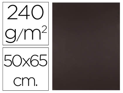 LIDERPAPEL - CARTULINA 50X65 CM 240G/M2 MARRON PAQUETE DE 25 UNIDADES (Ref.CX89)