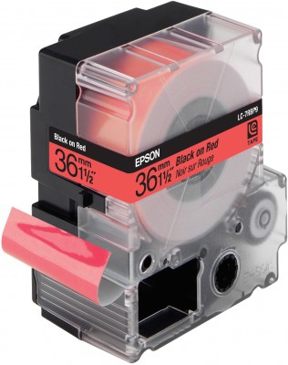 EPSON - Cintas rotulacion LC-7RBP9 36 mm Negro/Rojo pastel (Ref.C53S628401)