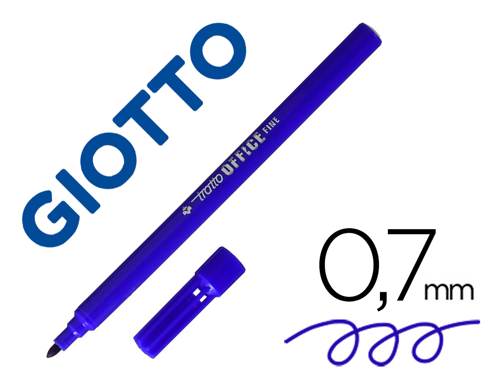 TRATTO - ROTULADOR OFFICE FINE PUNTA DE FIBRA TRAZO 0,7 MM AZUL (Ref.730501)