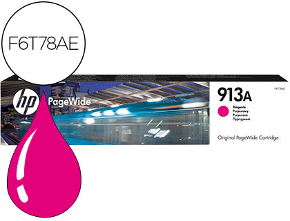 HP ( HEWLETT PACKARD ) - 913A Magenta ORIGINALES PageWide Cartridge () (Ref.F6T78AE)