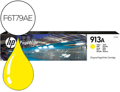 HP ( HEWLETT PACKARD ) - 913A Yellow ORIGINALES PageWide Cartridge () (Ref.F6T79AE)