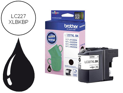 BROTHER - Cartuchos ORIGINALES Inyección De Tinta Innobella Negro (Ref.LC227XLBKBP)