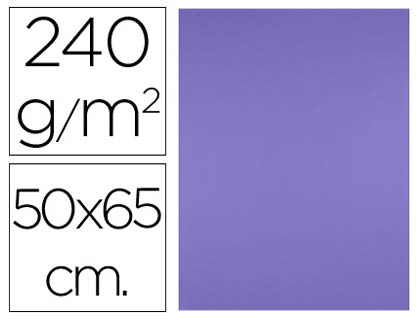 LIDERPAPEL - CARTULINA 50X65 CM 240G/M2 PURPURA PAQUETE DE 25 UNIDADES (Ref.CX95)