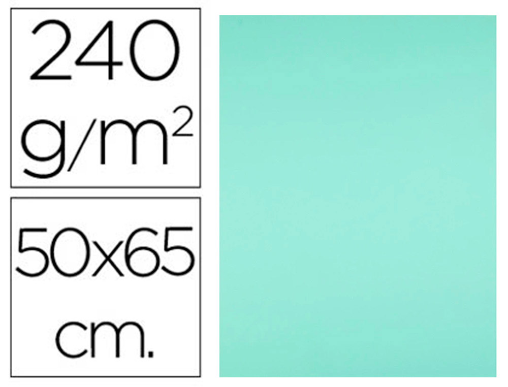 LIDERPAPEL - CARTULINA 50X65 CM 240G/M2 VERDE HIERBA PAQUETE DE 25 UNIDADES (Ref.CT30)