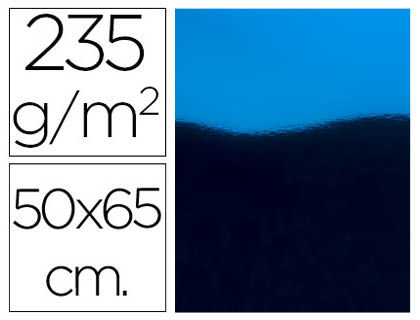 LIDERPAPEL - CARTULINA 50X65 CM 235G/M2 METALIZADA AZUL (Ref.CM04)