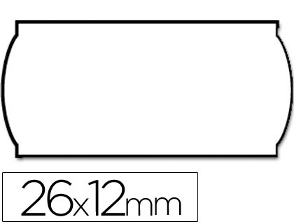 METO - ETIQUETAS ONDULADAS 26 X 12 MM BLANCA ADH. 1 REMOVIBLE ROLLO DE 1500 ETIQUETAS TROQUELADAS (P+T) PARA (Ref.9156396)