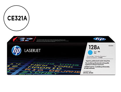 HP ( HEWLETT PACKARD ) - Toner Laser ORIGINALES 128A Cyan (Ref.CE321A)