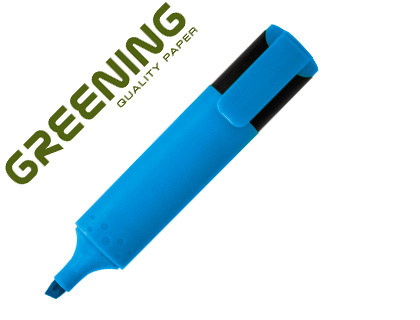 GREENING - Rotulador fluorescente punta biselada azul (Ref. GN07)
