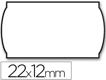 METO - ETIQUETAS ONDULADAS 22 X 12 MM LISA REMOVIBLE BL. -ROLLO 1500 ETIQUETAS (Ref.9156319)