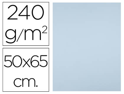LIDERPAPEL - CARTULINA 50X65 CM 240G/M2 AZUL PAQUETE DE 25 UNIDADES (Ref.CX79)