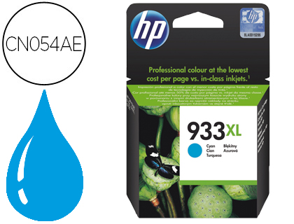 HP ( HEWLETT PACKARD ) - Cartuchos ORIGINALES Inyección De Tinta 933XL Cyan (Ref.CN054AE#BGY)
