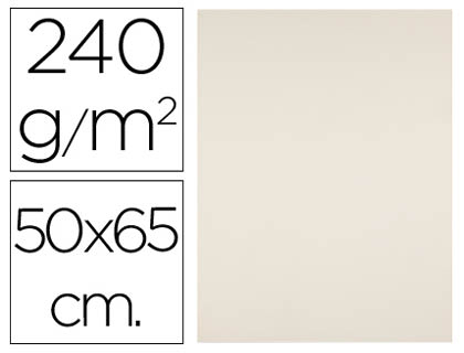 LIDERPAPEL - CARTULINA 50X65 CM 240G/M2 CREMA PAQUETE DE 25 UNIDADES (Ref.CX84)