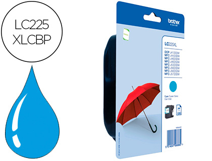BROTHER - Cartuchos ORIGINALES Inyección De Tinta LC-225XLCBP MFC-J 4420 DW / MFC-J 5620 DW CIAN ALTA CAPACIDAD 1200 PAG (Ref.LC225XLCBP)