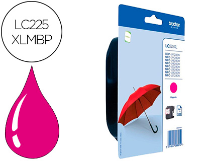 BROTHER - Cartuchos ORIGINALES Inyección De Tinta Innobella Magenta (Ref.LC225XLMBP)