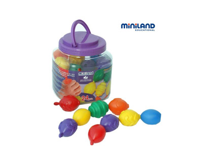 MINILAND - Juego maxichain 4 cuentas colores surtidos (Ref. 27361)
