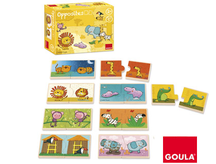 GOULA - PUZZLE MADERA 20 PIEZAS CONTRARIOS LEO EL REY DE LA SELVA (Ref.53437)
