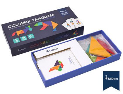 MIDEER - Juego didactico tangram de colores (Ref. MD1035)