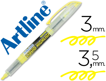 ARTLINE - ROTULADOR FLUORESCENTE EK-640 AMARILLO -PUNTA BISELADA (Ref.EK-640-AM)