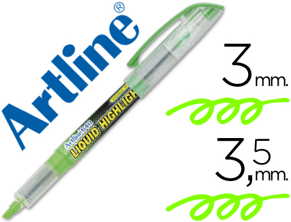 ARTLINE - ROTULADOR FLUORESCENTE EK-640 VERDE -PUNTA BISELADA (Ref.EK-640-VE)