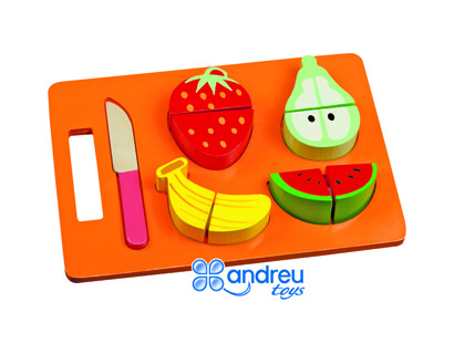 AMBITOYS - Juego bandeja frutas para cortar 21,4x15x3 cm (Ref. 16402)