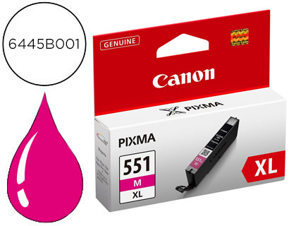 CANON - Cartuchos ORIGINALES Inyección De Tinta 551XL Magenta (Ref.6445B001)