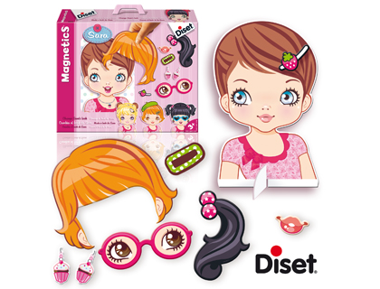 DISET - JUEGO DIDACTICO magnético CAMBIA EL LOOK DE SARA (Ref.63245)