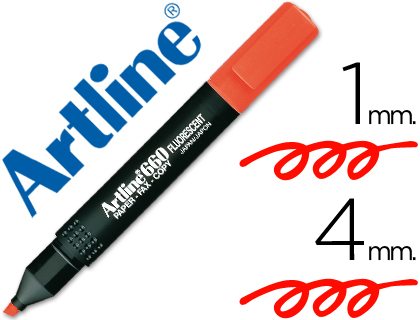 ARTLINE - ROTULADOR FLUORESCENTE OJO -PUNTA BISELADA (Ref.EK-660 R)